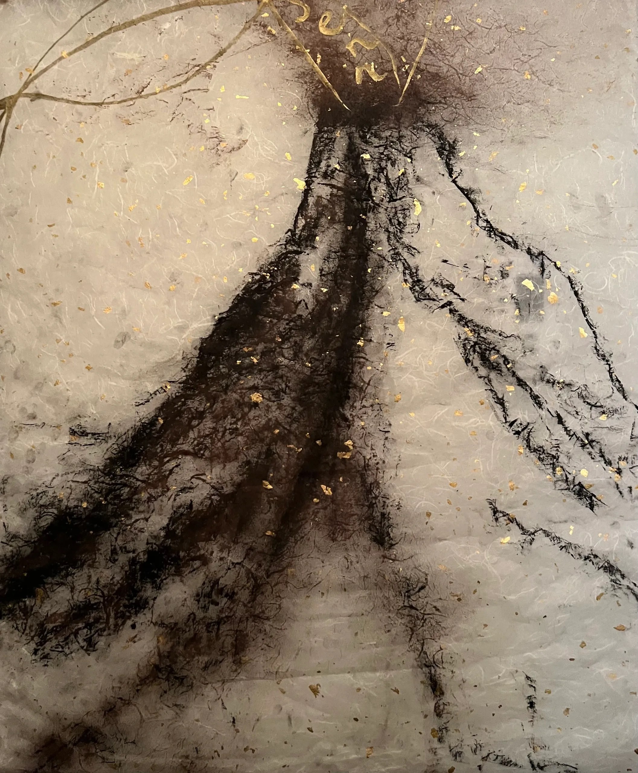 art depicting a volcano