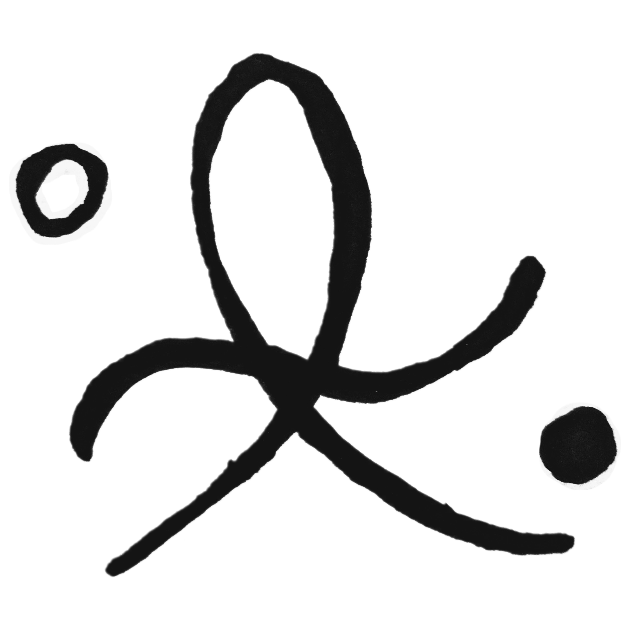The Kicker logo-symbol starts with the hat of pi, rips open the seam of the infinity loop, and drops in the duality of yin and yang.